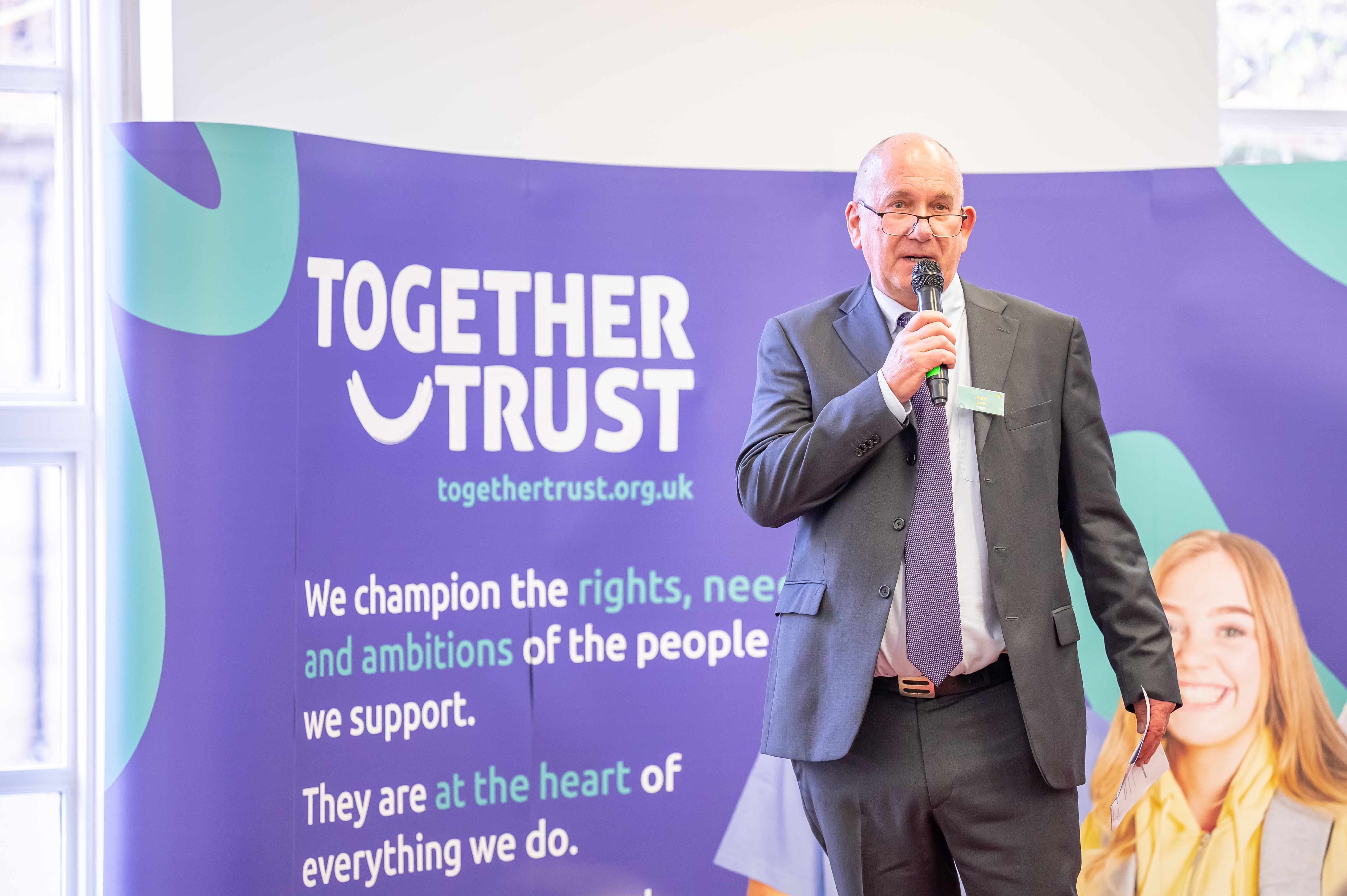 Mark speaking at the Together Trust's 150th Anniversary event