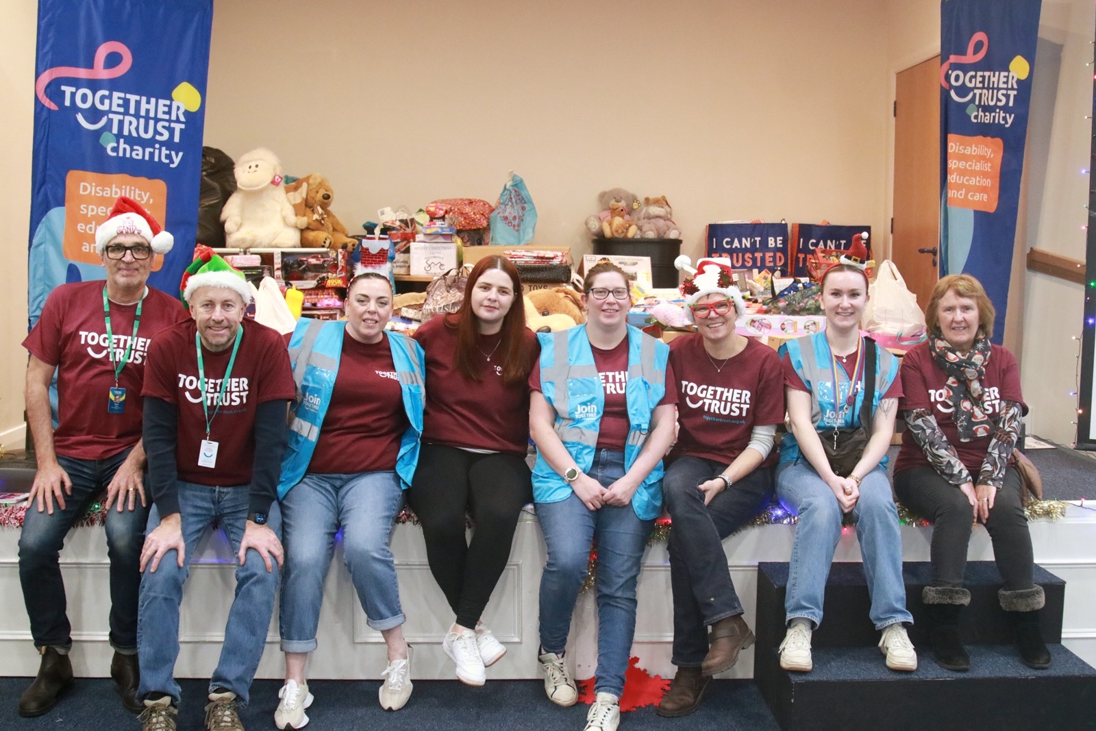 The fundraising team, Together Trust staff, and volunteers who made the event possible