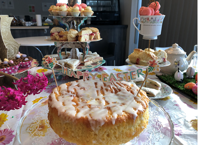 A selection of easter cakes on a table