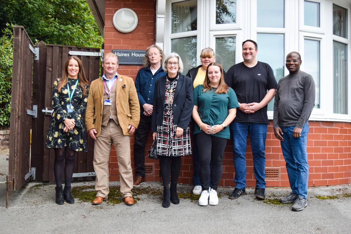 Haines house team and staff at Together Trust posing for a photo with the Deputy Lord Mayor of Salford