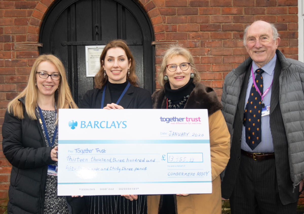 From left to right: Julie Isted, Director of External Affairs and Governance; Alicen Thorn, Corporate Fundraiser; Sarah Callander Beckett; Brian Chesworth OBE, the President of the Together Trust.