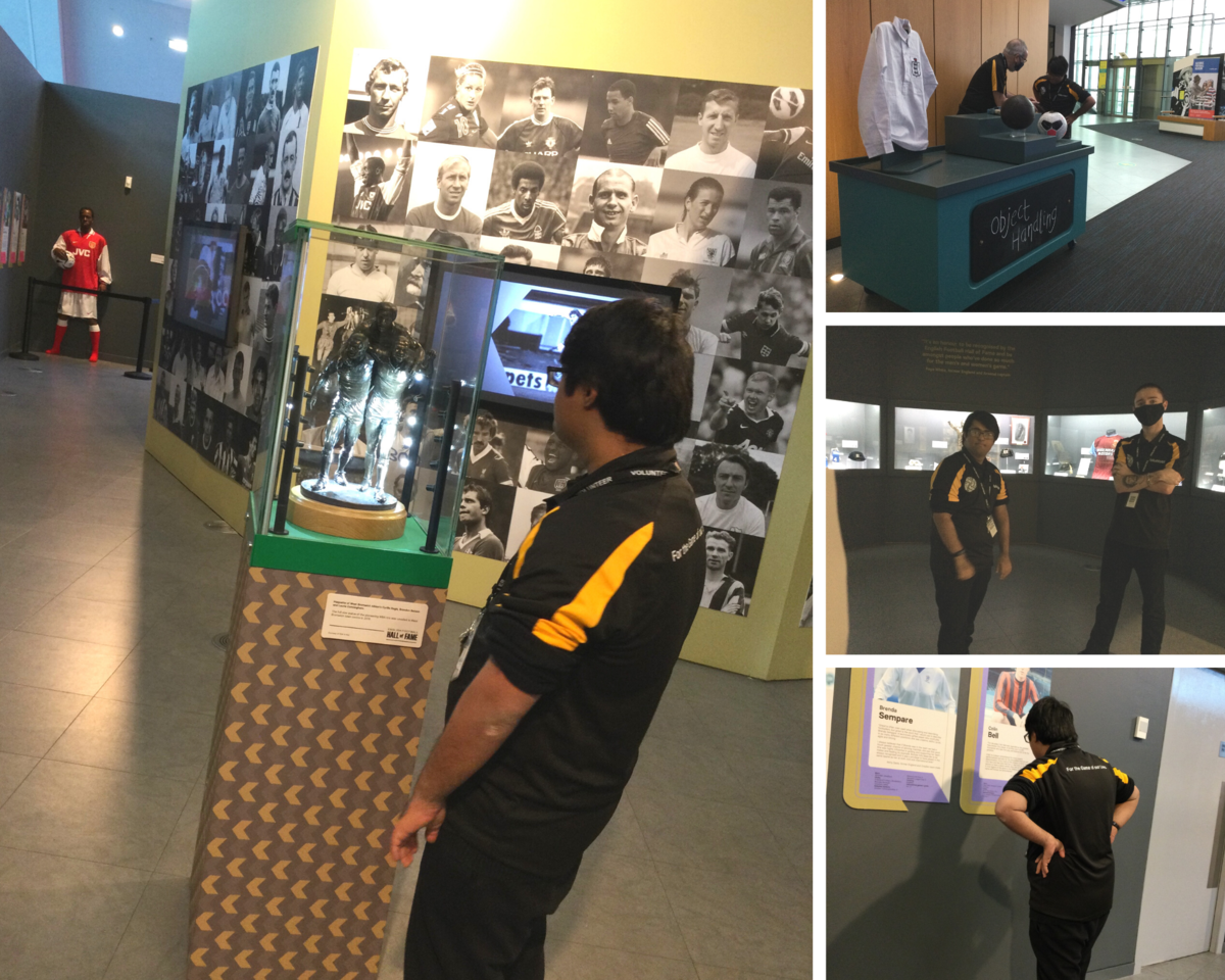 Photos of Humzah busy at the National Football Museum