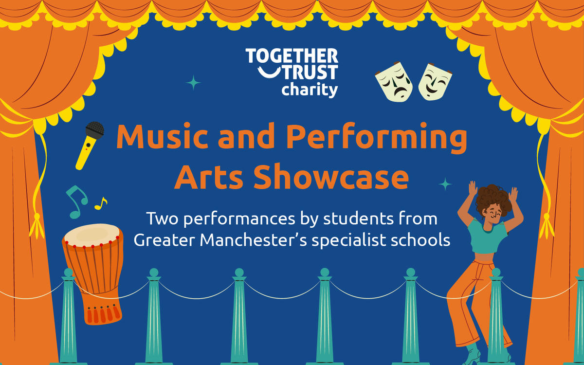 The event's poster which reads Together Trust charity, Music and Performing Arts Showcase